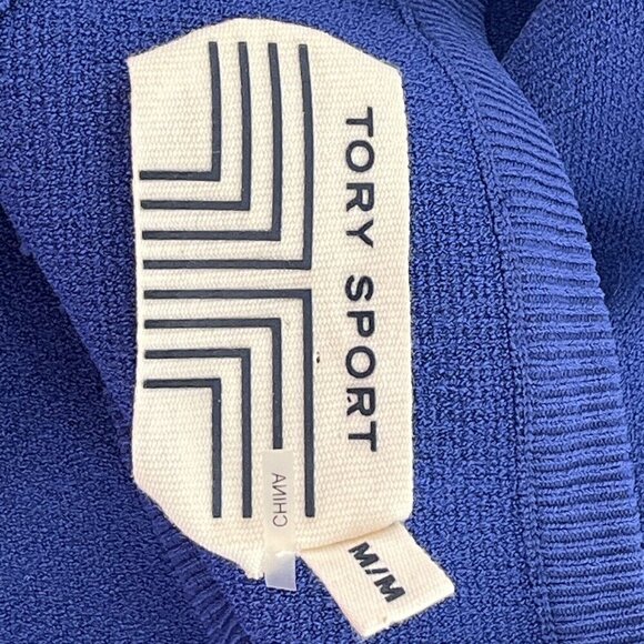 Tory Sport Women's Medium Tunic Blue and White FABRIC FLAW READ - Picture 7 of 10